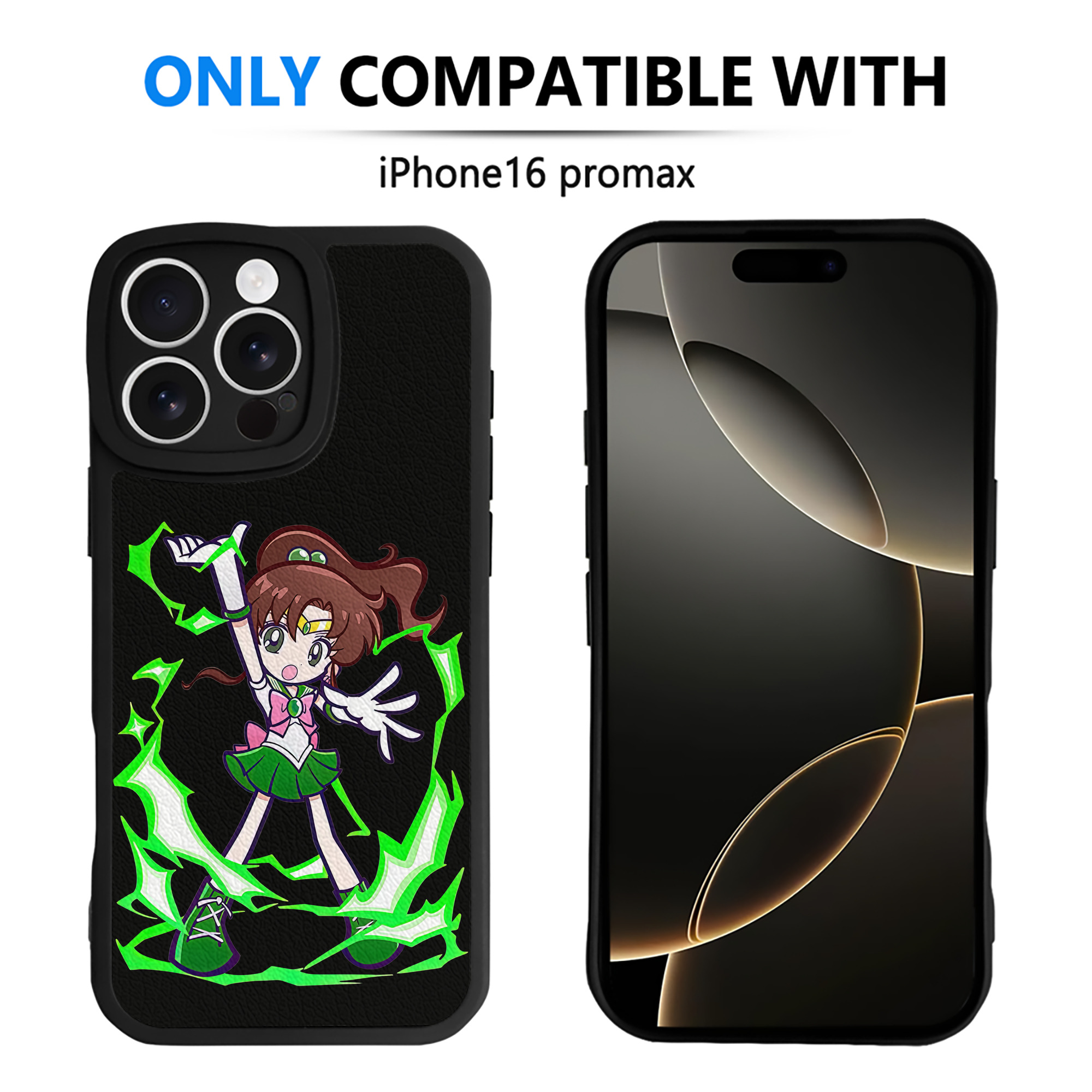 （画像用） 美少女戦士セーラームーン 木野 まこと きの まこと Sailor Moon Kino Makoto （セーラージュピター；Sailor Jupiter） 【iPhone 16シリーズ対応】シリコンスマホケース（レザー調） 材質：シリコン